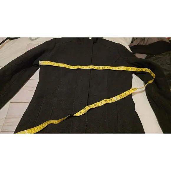 Garage Wool Blend Coat With Half Sherpa Lining Size Medium Winter Cozy Warm Y2K - Picture 5 of 11